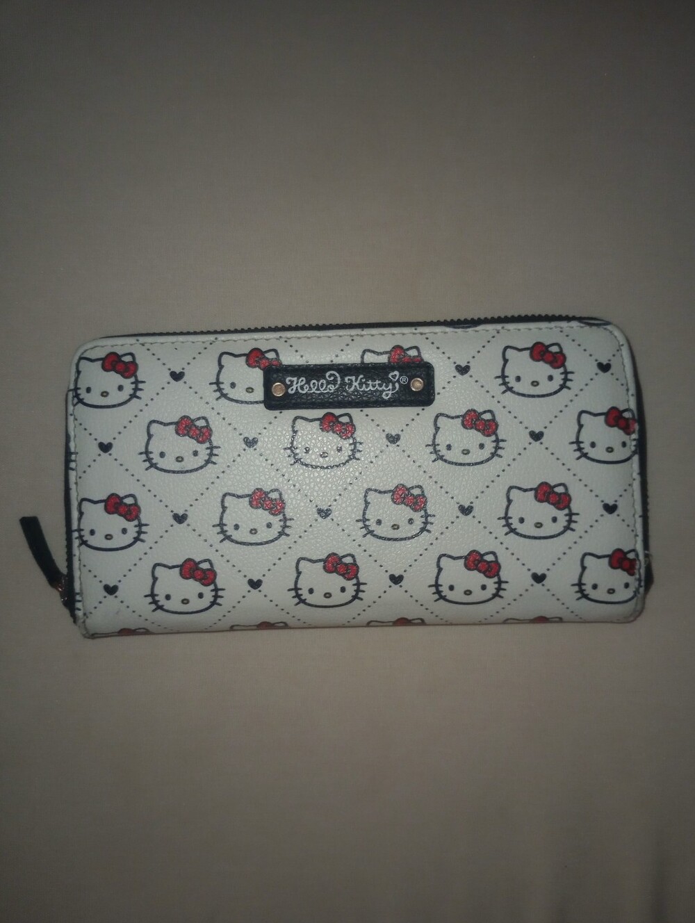 Hello Kitty White Wallet with Kitty Head Logo